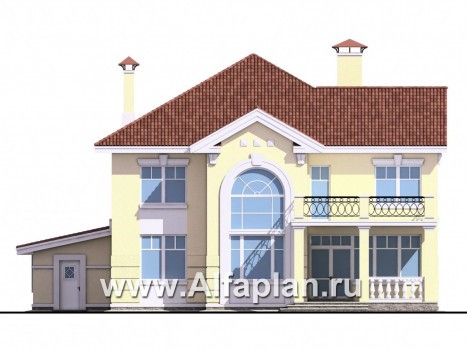 «Елагин» - проект двухэтажного дома, с гаражом на 2 авто, с комфортной планировкой - превью фасада дома
