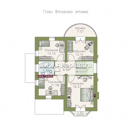 Проекты домов Альфаплан - «Стелла Плюс» — компактный дом с цокольным этажом - превью плана проекта №3