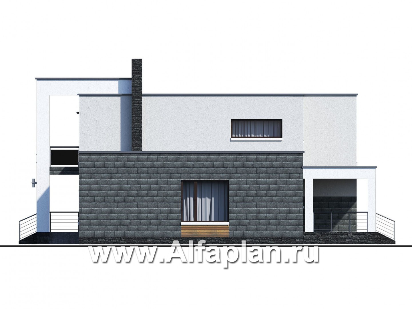Проекты домов Альфаплан - 581E - изображение фасада №4
