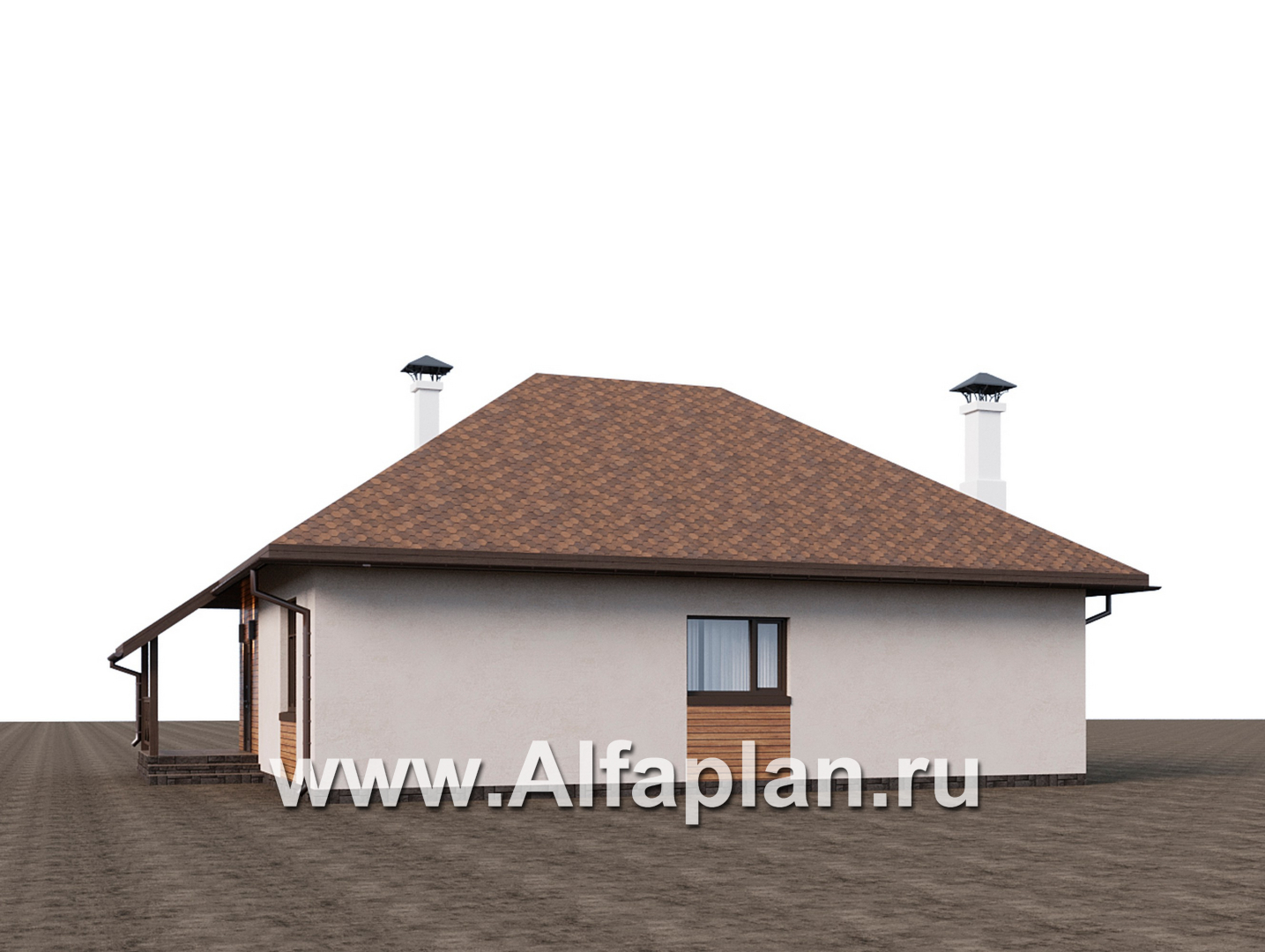 Проекты домов Альфаплан - "Тигода" - компактный простой дом с мансардой - дополнительное изображение №2