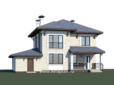 Проекты домов Альфаплан - «Виконт»- двухэтажный дом с гаражом и отличной планировкой - превью дополнительного изображения №2