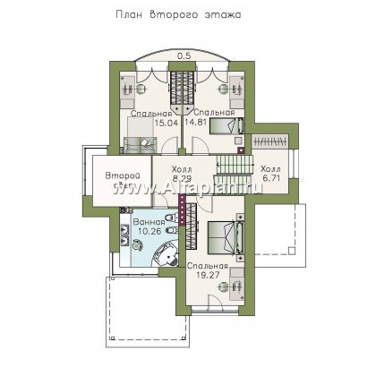 Проекты домов Альфаплан - «Светлая жизнь» - современный дом с большими окнами - превью плана проекта №3