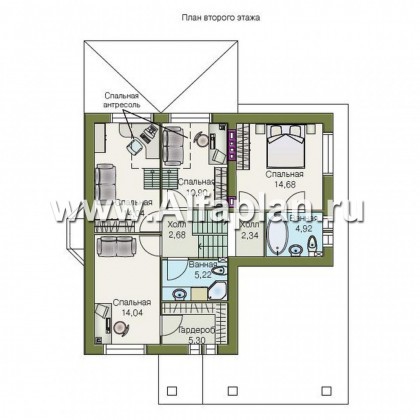 Проекты домов Альфаплан - «Премьера»- рациональный и компактный дом для небольшой семьи - превью плана проекта №2