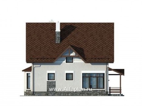 Проекты домов Альфаплан - Компактный и экономичный загородный дом - превью фасада №2