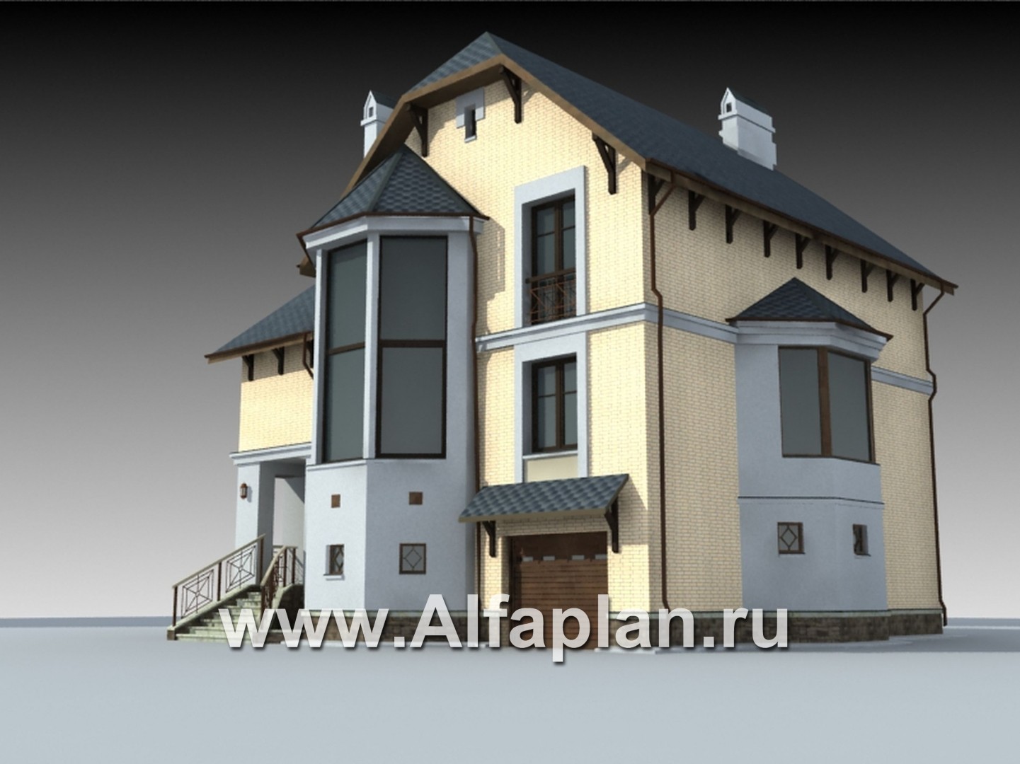 Проекты домов Альфаплан - «Крестный Пачино»  - фешенебельный загородный дом - дополнительное изображение №3