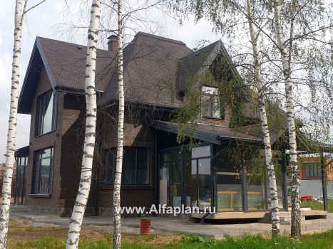 Проекты домов Альфаплан - «Альтаир» - современный мансардный дом с гаражом - превью дополнительного изображения №6
