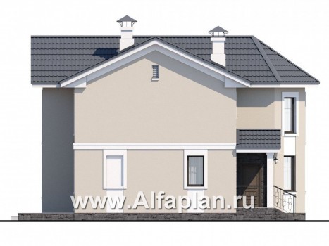 Проекты домов Альфаплан - «Веста» - небольшой удобный дом - превью фасада №3