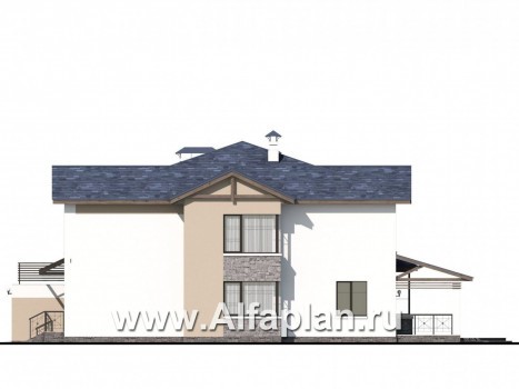 «Динамика» — проект двухэтажного дома, с сауной и с террасой, удобная планировка, с гаражом на 2 авто - превью фасада дома